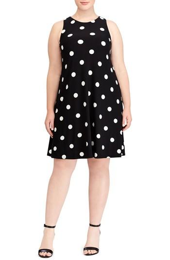Women's Lauren Ralph Lauren Suzan Peninsula Dot Shift Dress