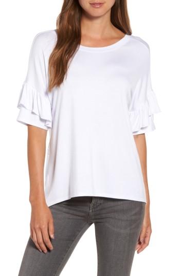 Women's Chelsea28 Ruffle Sleeve Tee - White