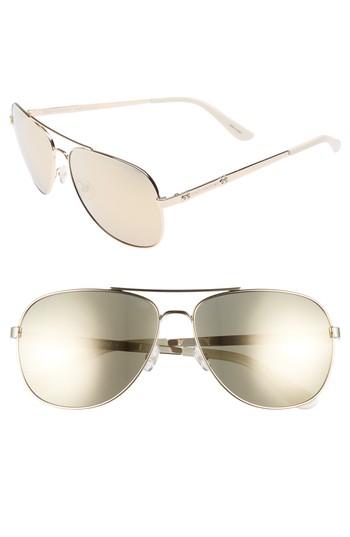 Women's Juicy Couture Black Label 59mm Aviator Sunglasses - Light Gold