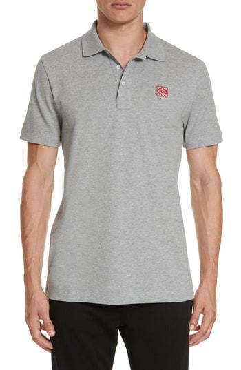 Men's Loewe Anagram Polo - Grey
