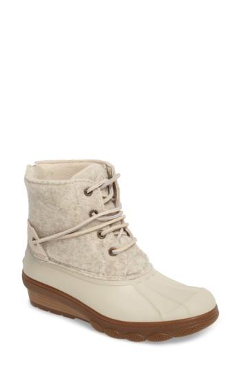 Women's Sperry Saltwater Tide Wedge Boot M - Ivory
