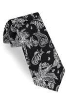 Men's Ted Baker London Palm Treen Silk Tie, Size - Black