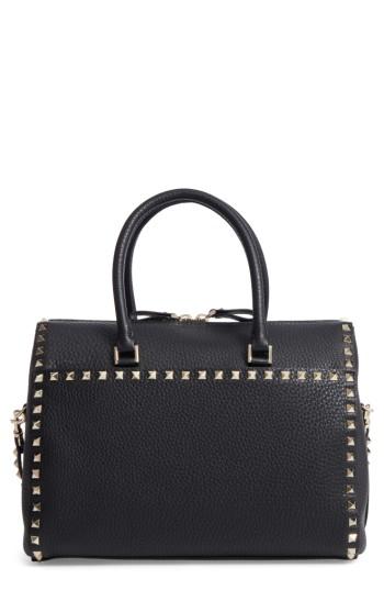 Valentino Rockstud Leather Duffel Bag -