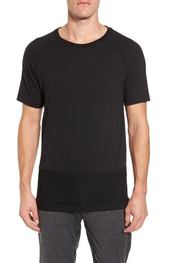 Men's Alo Darma Mesh Hemmed T-shirt - Black