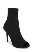 Women's Charles By Charles David Rebellious Knit Peep Toe Bootie M - Black