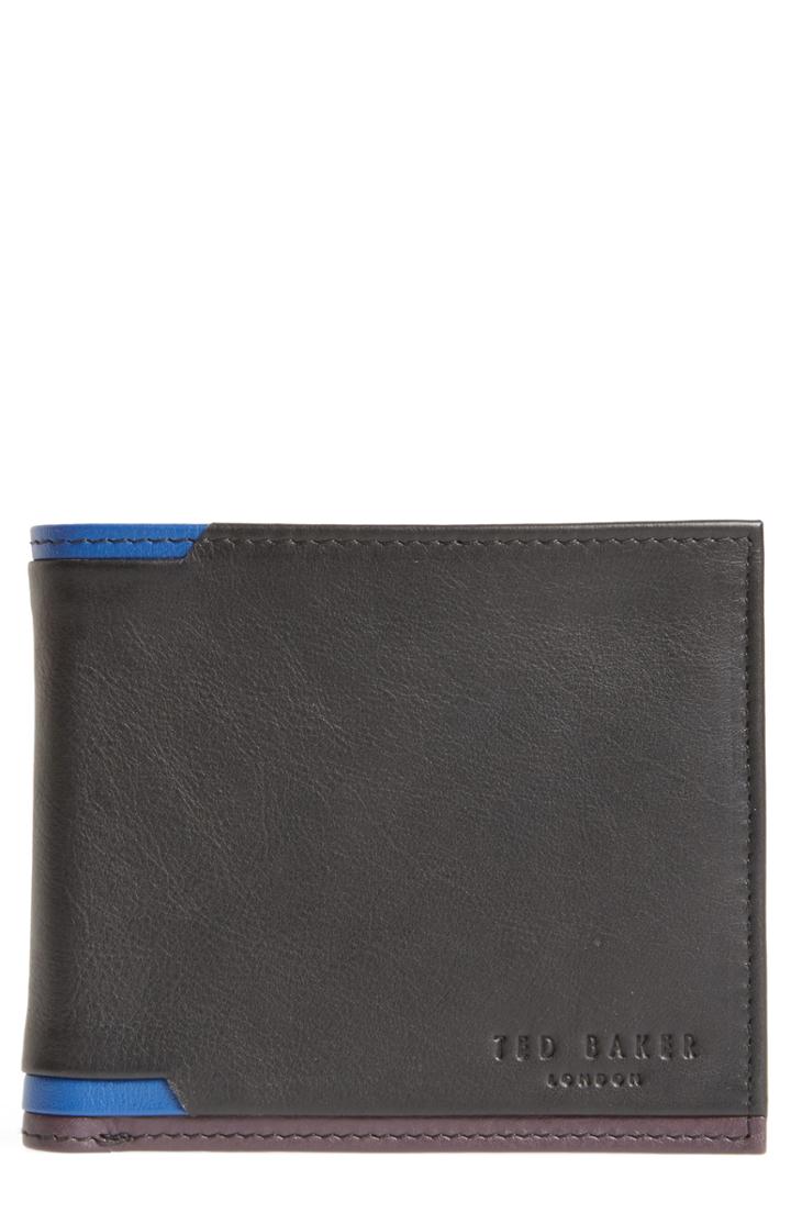 Men's Ted Baker London Baldi Corner Detail Leather Wallet -