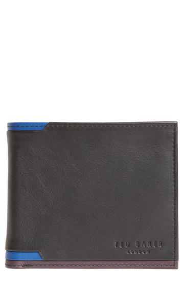 Men's Ted Baker London Baldi Corner Detail Leather Wallet -