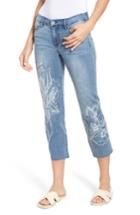Women's Liverpool Jeans Company Carter Floral Embroidery Crop Jeans - Blue