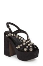 Women's Jeffrey Campbell Briston Embellished Platform Sandal .5 M - Black