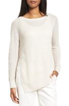 Women's Nordstrom Collection Asymmetrical Linen & Silk Sweater