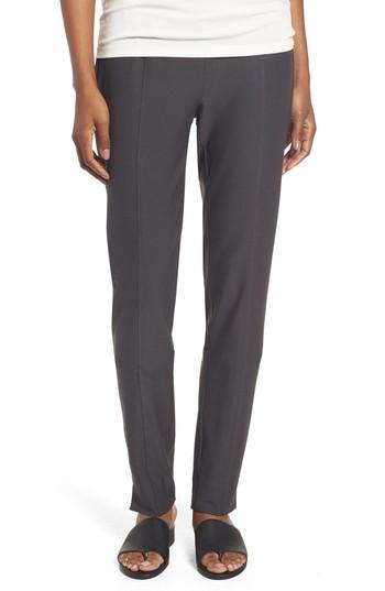 Petite Women's Eileen Fisher Slim Knit Pants P - Brown