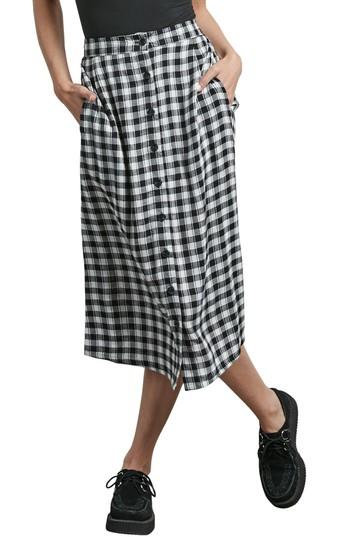 Women's Volcom Get To Steppin Midi Skirt - Black