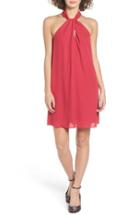 Women's Soprano Knotted High Neck Shift Dress - Pink