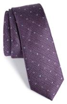 Men's Calibrate Brubeck Neat Silk Blend Tie, Size - Purple