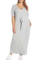 Women's Bobeau Cinched Back Maxi Dress, Size - Grey