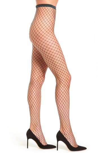 Women's Free People Libby Fishnet Tights, Size - Green