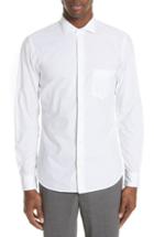 Men's Z Zegna Trim Fit Cotton Poplin Sport Shirt - White