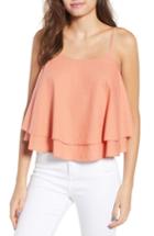 Women's Bp. Tiered Linen Blend Camisole - Coral