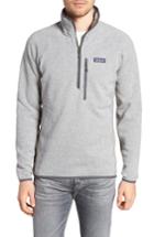 Men's Patagonia Better Sweater Performance Slim Fit Quarter Zip Jacket - Grey