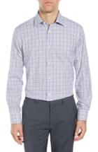 Men's Bugatchi Trim Fit Plaid Dress Shirt .5 - Brown