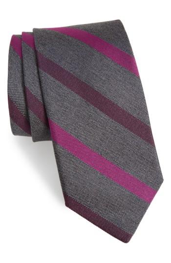 Men's Bonobos Stripe Silk Tie, Size - Grey