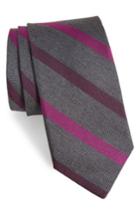 Men's Bonobos Stripe Silk Tie, Size - Grey