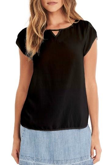 Women's Michael Stars Keyhole Top - Black