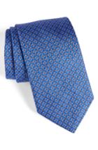Men's David Donahue Neat Silk Tie, Size - Grey