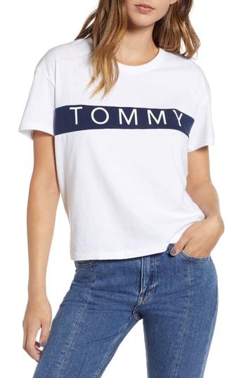 Women's Tommy Jeans Tommy Bold Logo Tee, Size - White