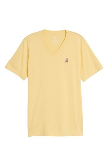 Men's Psycho Bunny V-neck T-shirt (m) - Yellow