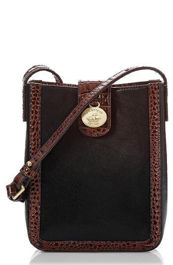 Brahmin Marley Leather Crossbody Bag - Black