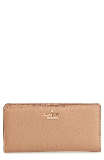 Women's Kate Spade New York Large Jackson Street - Stacy Leather Wallet - Brown