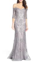 Women's La Femme Fit & Flare Gown With Train