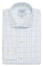 Men's Ledbury Lymann Trim Fit Plaid Dress Shirt - Blue