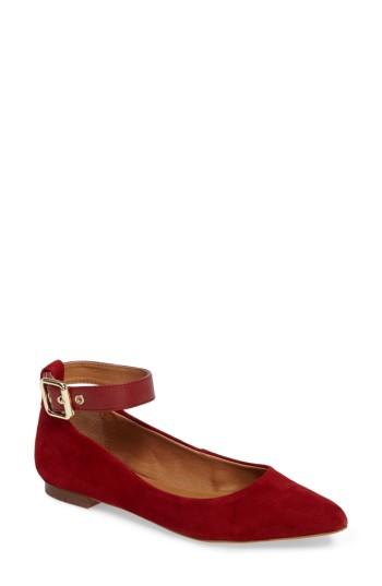 Women's Corso Como Ramona Ankle Strap Flat M - Red
