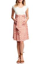 Women's Maternal America Tie Front Maternity Dress - Ivory