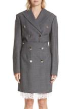Women's Calvin Klein 205w39nyc Curved Sleeve Wool Blazer Us / 38 It - Grey