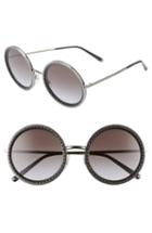 Women's Dolce & Gabbana Sacred Heart 53mm Gradient Round Sunglasses - Dark Gunmetal Gradient