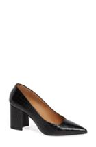 Women's Dries Van Noten Croc Embossed Pointy Toe Pump Us / 36eu - Black