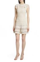Women's Jonathan Simkhai Ruffle Hem Macrame Dress - Ivory