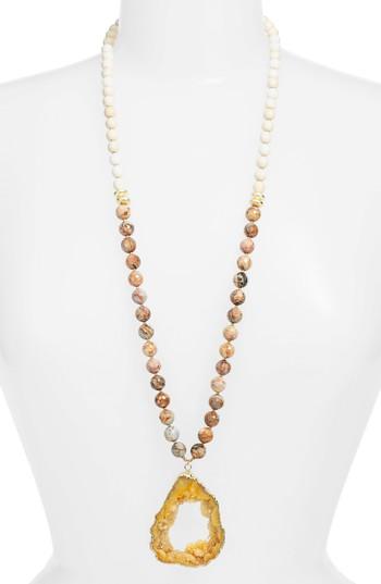 Women's Love's Affect Cameron Semiprecious Stone Pendant Necklace
