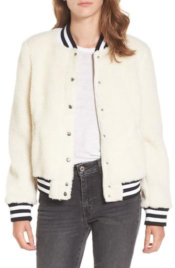 Women's Levi's Faux Shearling Bomber Jacket - Ivory