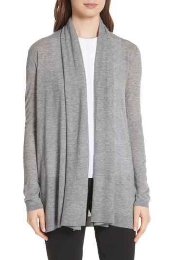 Women's Theory Featherweight Cashmere Cardigan - Grey