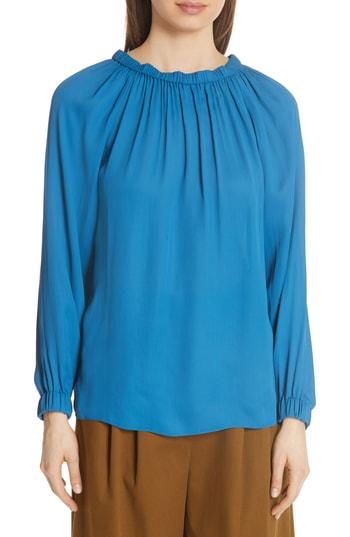 Women's Tibi Georgette Adjustable Neck Top - Blue