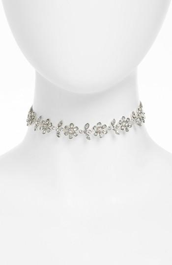 Women's Topshop Flower Crystal Choker