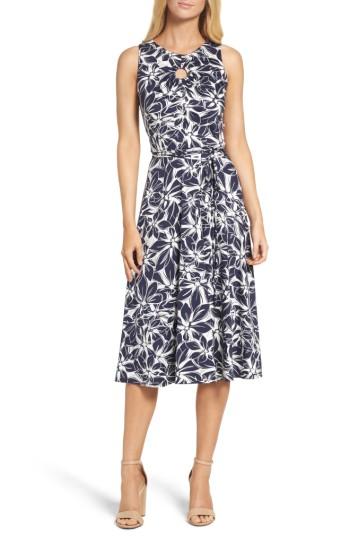 Women's Gabby Skye Belted Floral Midi Dress