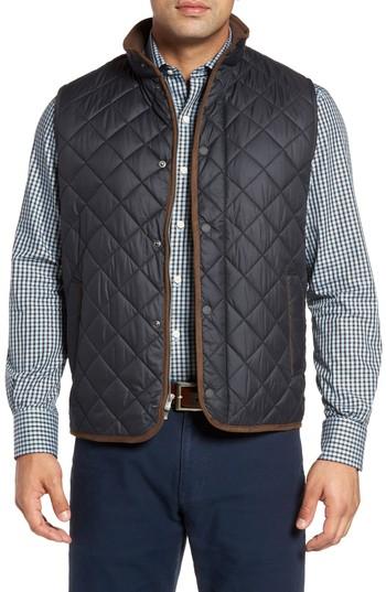 Men's Peter Millar Essex Quilted Vest - Black