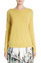 Women's Lafayette 148 New York Crewneck Pullover Sweater, Size - Yellow