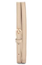 Women's Dries Van Noten Skinny Metallic Leather Belt 0 - Silver
