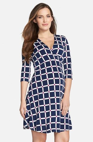 Women's Leota 'perfect Wrap' Maternity Dress - Blue